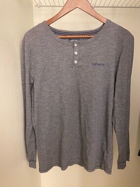 Ted Baker Men’s Long-Sleeve Grey Sleep Shirt